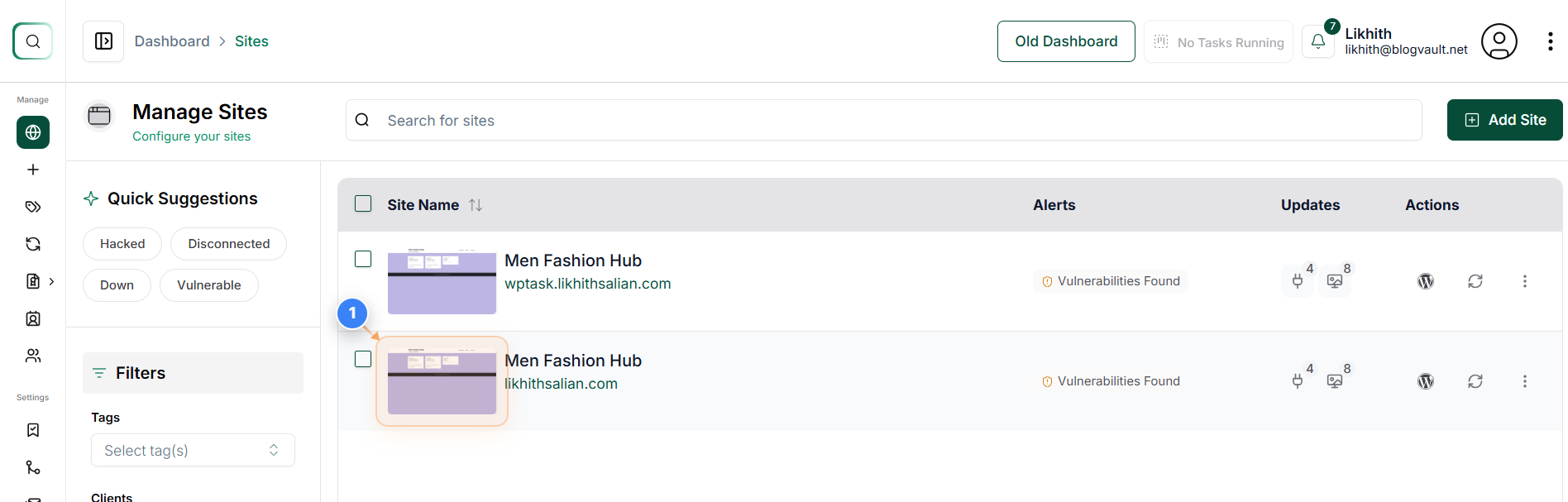 Step 1 screenshot