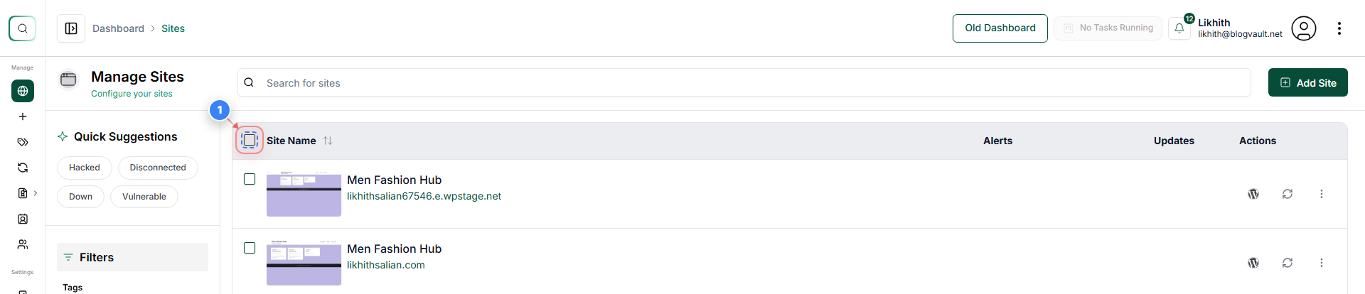 Step 1 screenshot