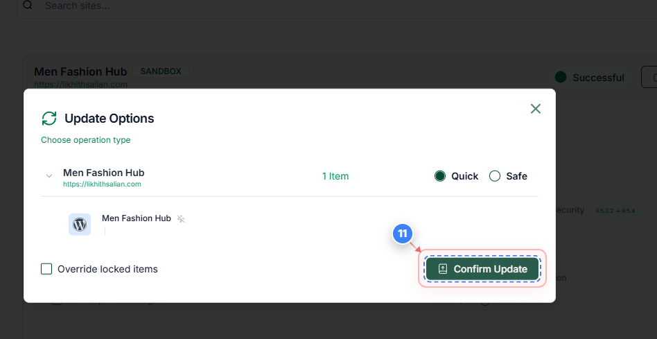 Step 11 screenshot